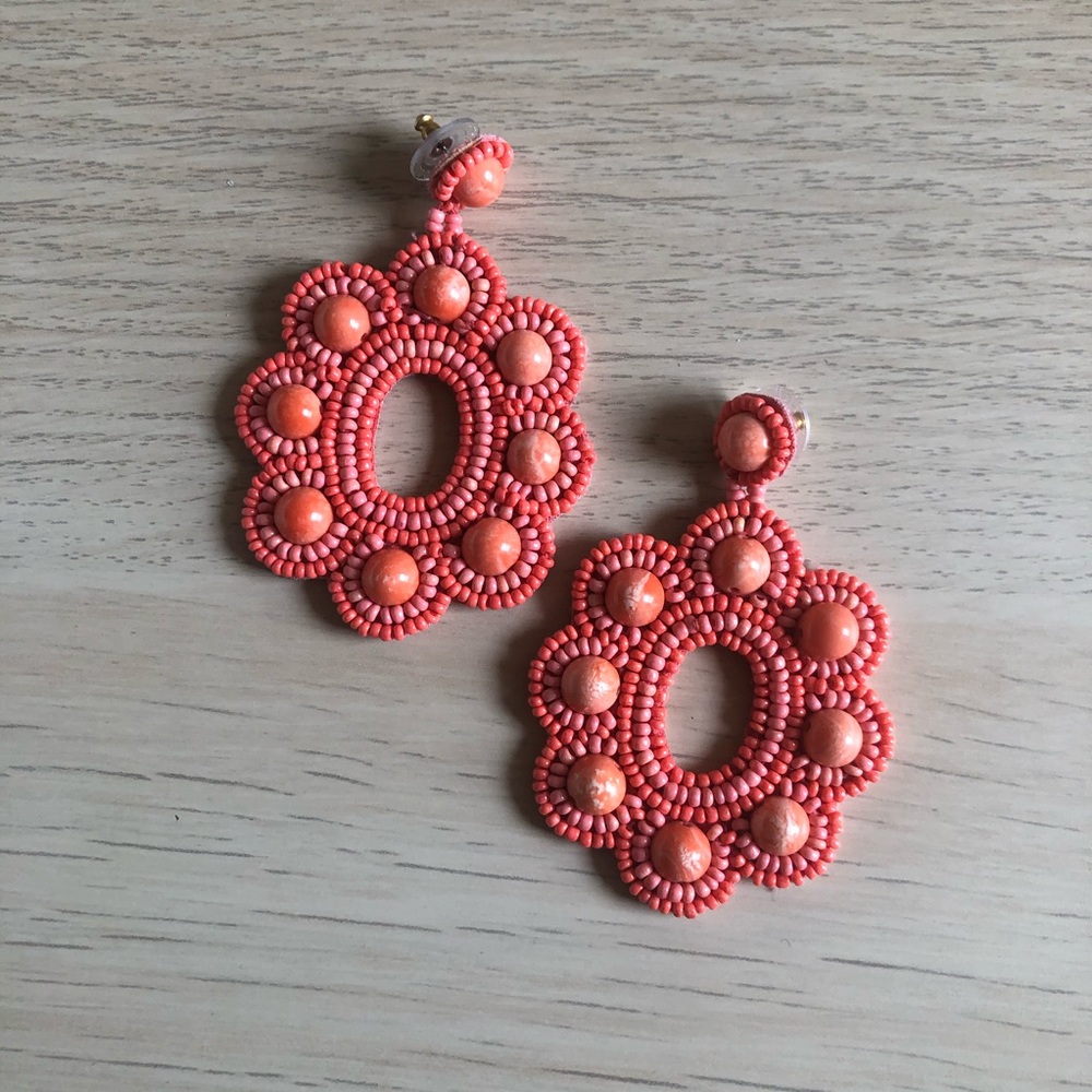 Rose statement earrings